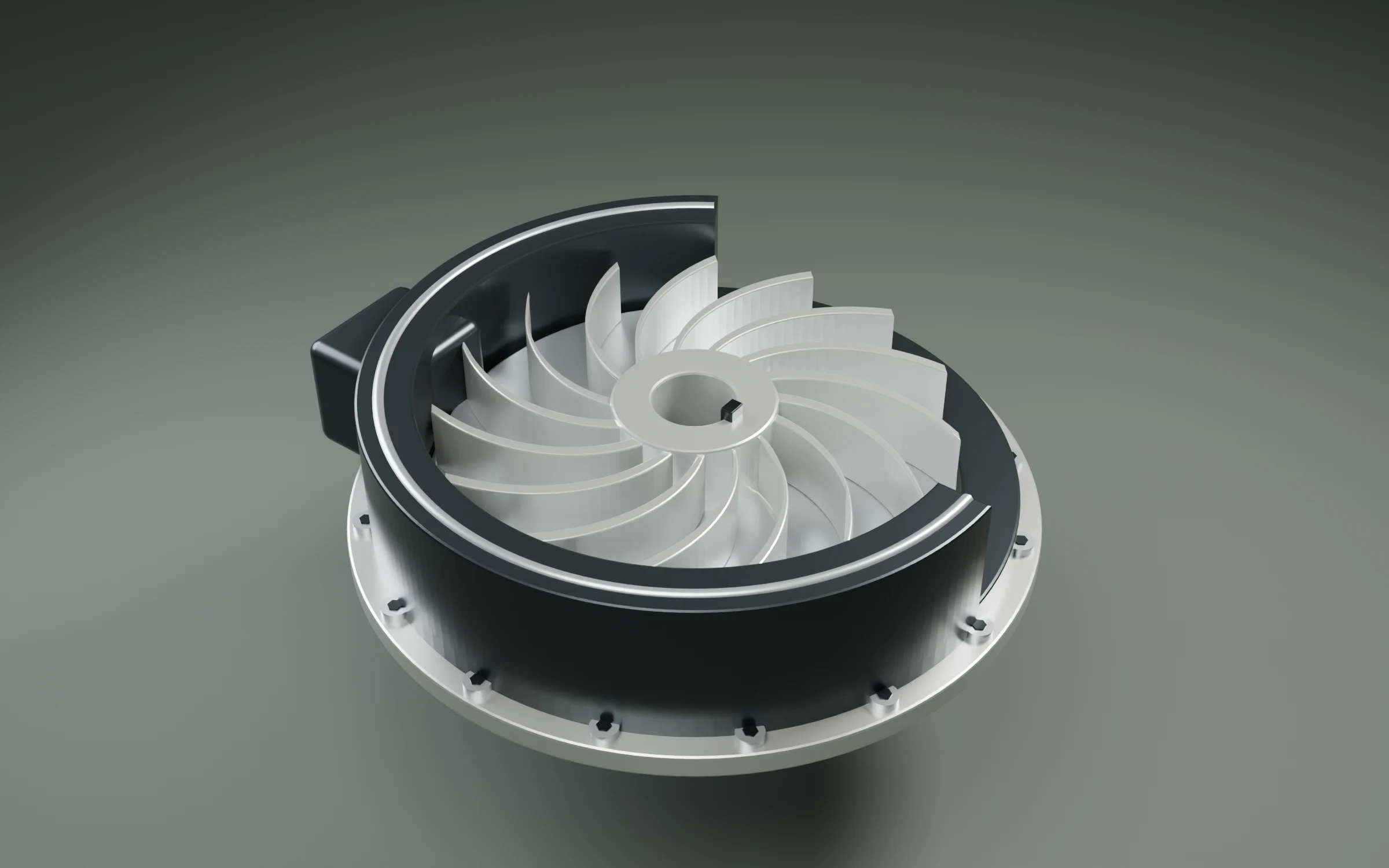 Revised impeller with increased blade-tip sweep